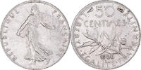 France 50 Centimes Monnaie, Semeuse, Paris, Argent, Gadoury:420 -