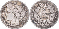 France 2 Francs Monnaie, Cérès, Bordeaux, Argent, Gadoury:529 -