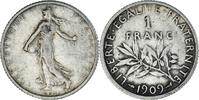 France Franc Monnaie, Semeuse, Paris, Argent, KM:844.1, Gadoury:467 -