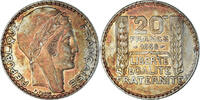 France 20 Francs Monnaie, Turin, Paris, Argent, Gadoury:852, KM:879 -