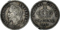 France 20 Centimes Monnaie, Napoleon III, Napoléon III, Strasbourg -