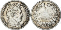 France 5 Francs Monnaie, Louis-Philippe, Lille, Argent, KM:745.13 -