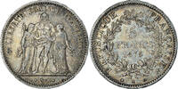 France 5 Francs Monnaie, Hercule, Paris, Argent, Gadoury:745a -