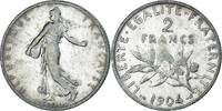 France 2 Francs Monnaie, Semeuse, Paris, Argent, KM:845.1 -