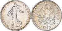 France 5 Francs Monnaie, Semeuse, Argent, Gadoury:770, KM:926 -