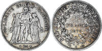 France 5 Francs Monnaie, Hercule, Bordeaux, Argent, KM:820.2 -