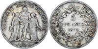 France 5 Francs Monnaie, Hercule, Bordeaux, Argent, Gadoury:745.a -