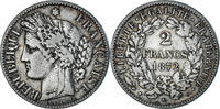 France 2 Francs Monnaie, Cérès, Bordeaux, Argent, Gadoury:530a -
