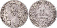 France 50 Centimes Monnaie, Cérès, Paris, Argent, Gadoury:419a -