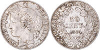France 50 Centimes Cérès, Paris, Argent, KM:834.1, Gadoury:419a -