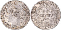 France 50 Centimes Monnaie, Cérès, Paris, Argent, Gadoury:419 -