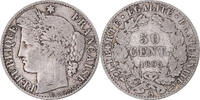 France 50 Centimes Monnaie, Cérès, Paris, Argent, Gadoury:419a -