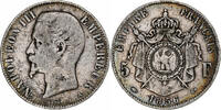 France 5 Francs Monnaie, Napoleon III, Napoléon III, Paris, Argent -