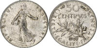 France 50 Centimes Monnaie, Semeuse, Paris, Argent, Gadoury:420 -