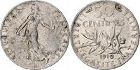 France 50 Centimes Semeuse, Paris, Argent, Gadoury:420, KM:854 -