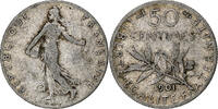 France 50 Centimes Semeuse, Paris, Argent, Gadoury:420, KM:854 -