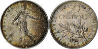 France 50 Centimes Semeuse, Paris, Argent, Gadoury:420, KM:854 -