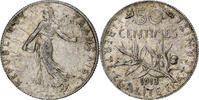 France 50 Centimes Semeuse, Paris, Argent, Gadoury:420, KM:854 -