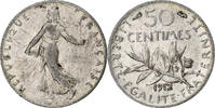 France 50 Centimes Semeuse, Paris, Argent, Gadoury:420, KM:854 -