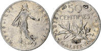 France 50 Centimes Semeuse, Paris, Argent, Gadoury:420, KM:854 -