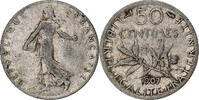 France 50 Centimes Monnaie, Semeuse, Paris, Argent, Gadoury:420 -