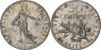 France 50 Centimes Monnaie, Semeuse, Paris, Argent, Gadoury:420 -