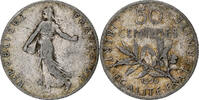 France 50 Centimes Semeuse, Paris, Argent, Gadoury:420, KM:854 -