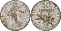 France 50 Centimes Semeuse, Paris, Argent, Gadoury:420, KM:854 -