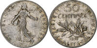 France 50 Centimes Semeuse, Paris, Argent, Gadoury:420, KM:854 -