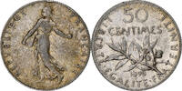 France 50 Centimes Semeuse, Paris, Argent, Gadoury:420, KM:854 -