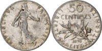 France 50 Centimes Semeuse, Paris, Argent, Gadoury:420, KM:854 -