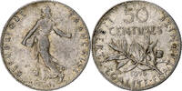France 50 Centimes Semeuse, Paris, Argent, Gadoury:420, KM:854 -