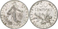 France 50 Centimes Semeuse, Paris, Argent, Gadoury:420, KM:854 -