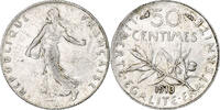 France 50 Centimes Monnaie, Semeuse, Paris, Argent, Gadoury:420 -