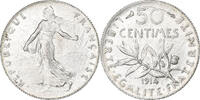 France 50 Centimes Semeuse, Paris, Argent, Gadoury:420, KM:854 -
