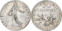 France 50 Centimes Semeuse, Paris, Argent, Gadoury:420, KM:854 -