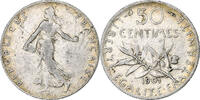 France 50 Centimes Monnaie, Semeuse, Paris, Argent, Gadoury:420 -