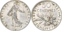 France 50 Centimes Monnaie, Semeuse, Paris, Argent, Gadoury:420 -