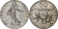 France 50 Centimes Semeuse, Paris, Argent, Gadoury:420, KM:854 -