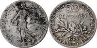 France 50 Centimes Semeuse, Paris, Argent, Gadoury:420, KM:854 -