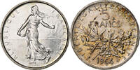 France 5 Francs Monnaie, Semeuse, Paris, Argent, Gadoury:770 -