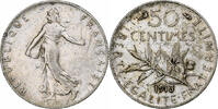 France 50 Centimes Semeuse, Paris, Argent, KM:854, Gadoury:420 -