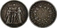 France 5 Francs Monnaie, Hercule, Bordeaux, Argent, Gadoury:745a -