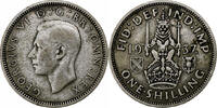 Grande-Bretagne Shilling Monnaie, George VI, Argent, KM:854 -