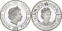 Tokelau 5 dollars, 1 oz Platinum Jubilee, 1 Oz, Proof, Argent -