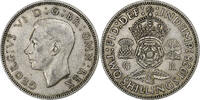 Grande-Bretagne 2 Shillings George VI, Londres, Argent, KM:855 -