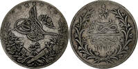 Égypte 10 Qirsh Monnaie, Abdul Hamid II, Misr, Argent -