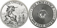 États-Unis 1 Oz The Unicorn, Intaglio Mint, Argent -
