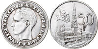 Belgique 50 Francs Monnaie, Baudouin I, Brussels World Fair, Bruxelles -