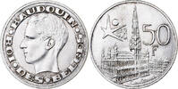 Belgique 50 Francs Monnaie, Baudouin I, Brussels World Fair, Bruxelles -